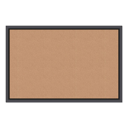 U Brands Cork Bulletin Board, 36 x 24, Natural Surface, Black Frame
