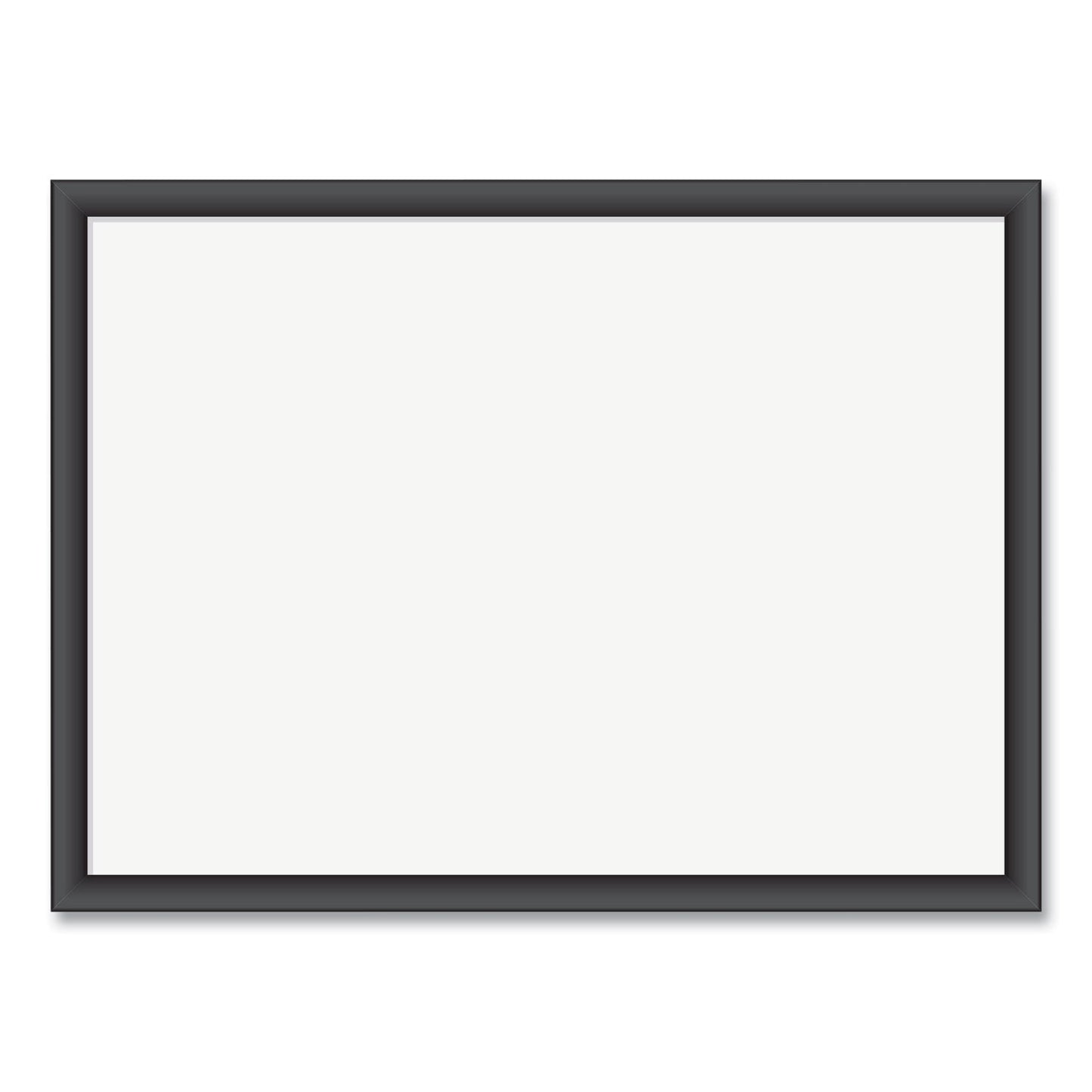 U Brands Magnetic Dry Erase Board with MDF Frame, 24 x 18, White Surface, Black Frame