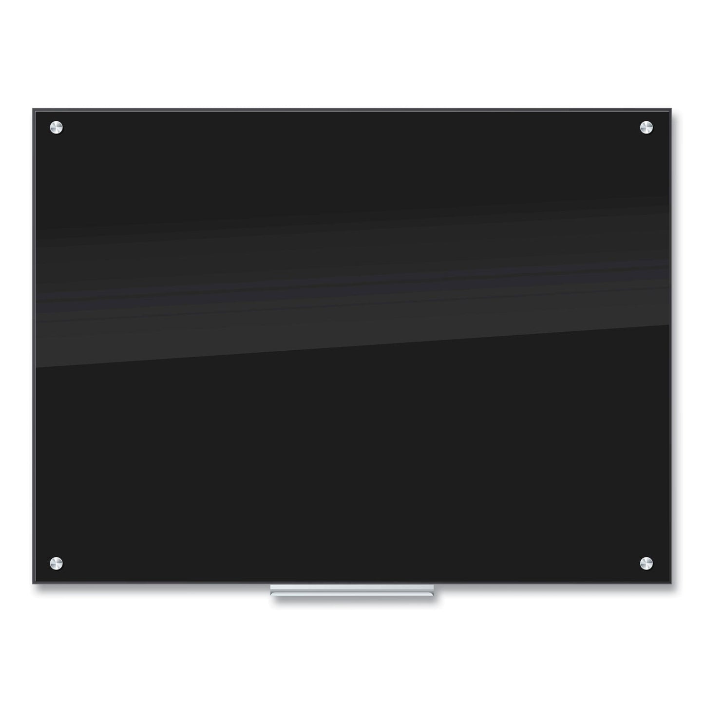U Brands Black Glass Dry Erase Board, 48 x 36