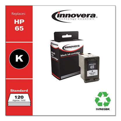 Innovera Remanufactured Black Ink, Replacement for 65 (N9K02AN), 120 Page-Yield