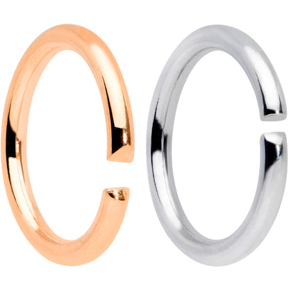 16G 5/16 Steel Rose Gold Tone Seamless Cartilage Ring Set of 12
