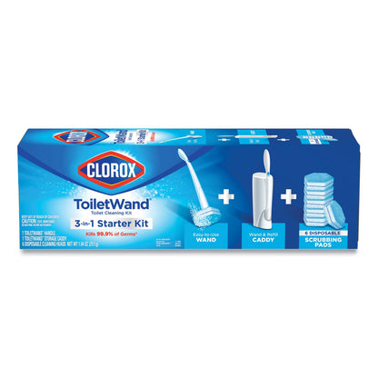 Clorox ToiletWand Disposable Toilet Cleaning System: Handle, Caddy and Refills, White