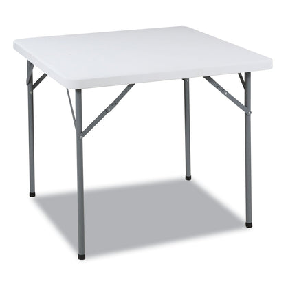 Iceberg IndestrucTable Classic Folding Table, Square Top, 200 lb Capacity, 34w x 34d x 29h, Platinum Granite