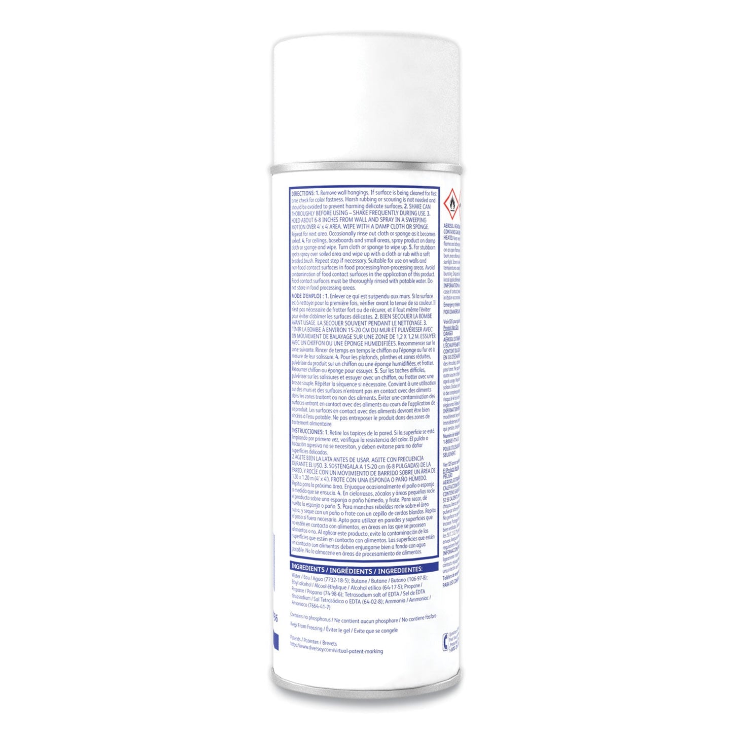 Diversey Wall Power Foaming Wall Washer, 20 oz Can, 12/Carton