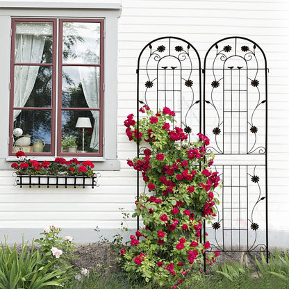 Metal Garden Trellis Rustproof Trellis For Climbing Plant Outdoor Flower Support