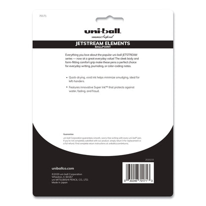 uniball Jetstream Elements Ballpoint Pen, Retractable, Medium 1 mm, Assorted Ink and Barrel Colors, 12/Pack