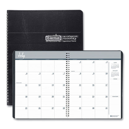 House of Doolittle 14-Month Recycled Ruled Monthly Planner, 11 x 8.5, Black Cover, 14-Month (July to Aug): 2022 to 2023