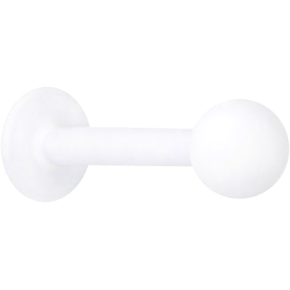16G 5/16 White Acrylic Matte Labret Monroe Tragus
