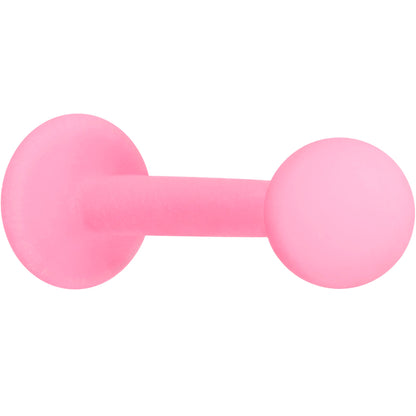 16G 5/16 Light Pink Acrylic Matte Labret Monroe Tragus