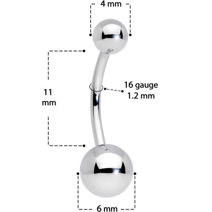 16G 3/8 Grade 23 Titanium Cartilage Curved Barbell