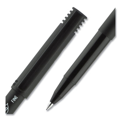 uniball ONYX Roller Ball Pen, Stick, Fine 0.7 mm, Black Ink, Black Matte Barrel, 72/Pack