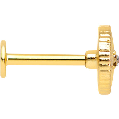 16G 5/16 Gold Tone Sailors Compass Labret Monroe Tragus