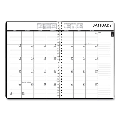 House of Doolittle 24/7 Recycled Daily Appointment Book/Monthly Planner, 10 x 7, Black Cover, 12-Month (Jan to Dec): 2023