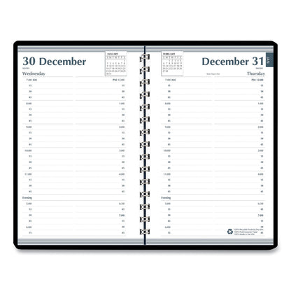 House of Doolittle Memo Size Daily Appointment Book with 15-Minute Schedule, 8 x 5, Black Cover, 12-Month (Jan to Dec): 2023