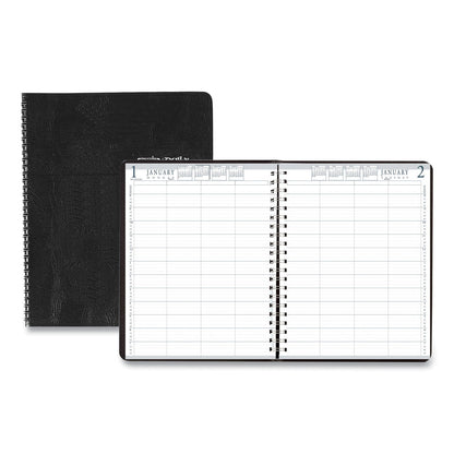 House of Doolittle Four-Person Group Practice Daily Appointment Book, 11 x 8.5, Black Cover, 12-Month (Jan to Dec): 2023