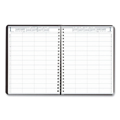 House of Doolittle Eight-Person Group Practice Daily Appointment Book, 11 x 8.5, Black Cover, 12-Month (Jan to Dec): 2023