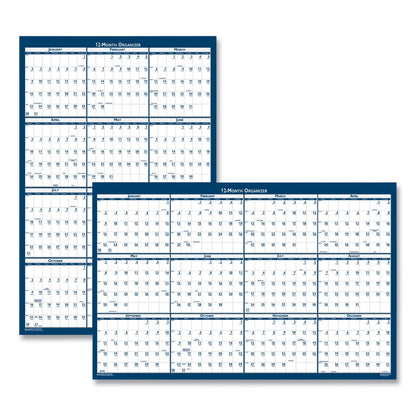 House of Doolittle Recycled Yearly Reversible Wall Calendar Non-Laminated, 24 x 37, White/Blue Sheets, 12-Month (Jan to Dec): 2023