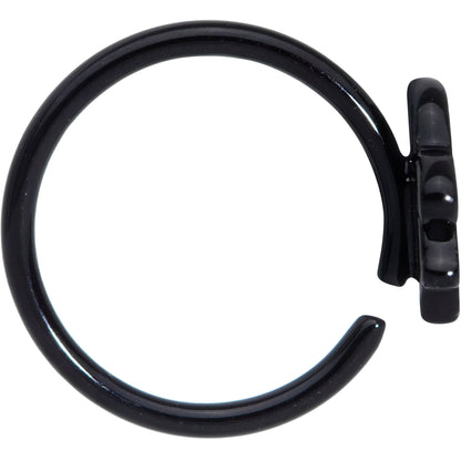18G 3/8 Black Swimming Sloth Nose Hoop