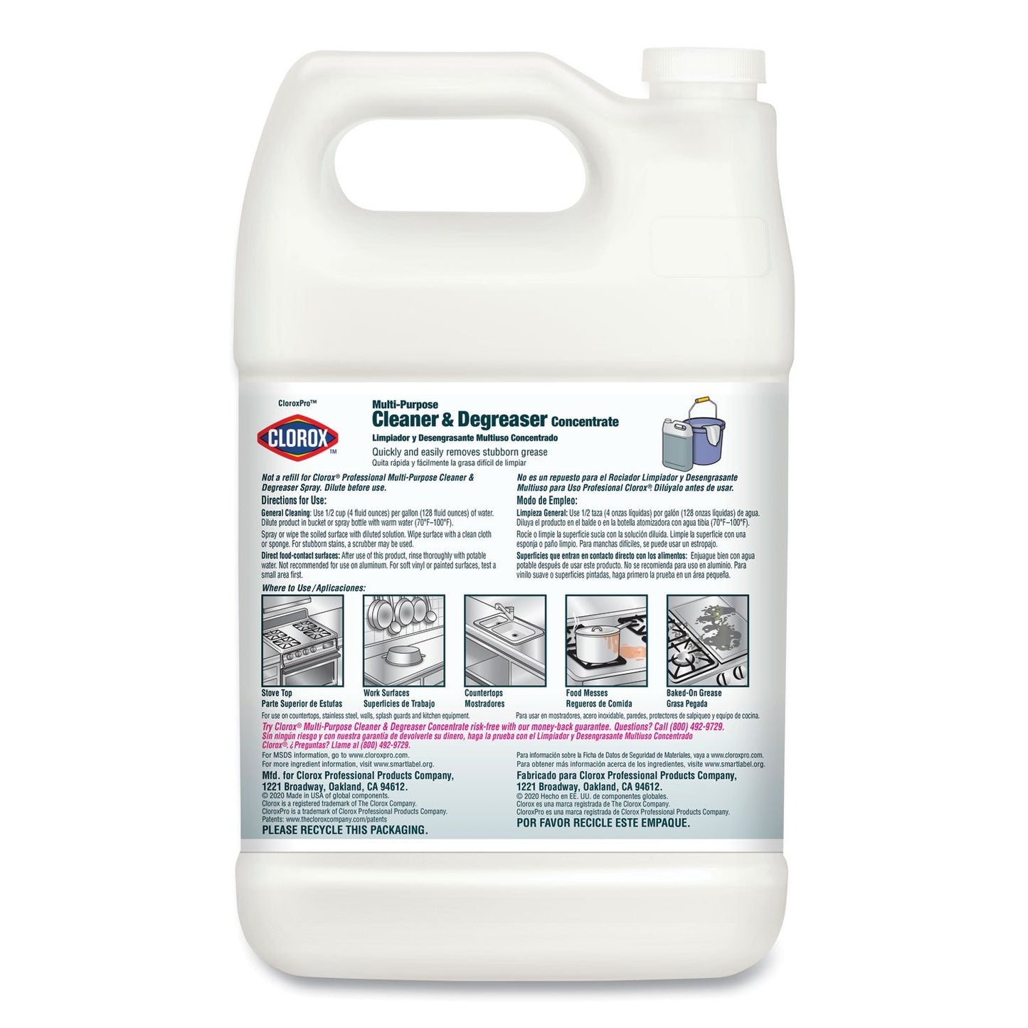 Clorox Professional Multi-Purpose Cleaner and Degreaser Concentrate, 1 gal