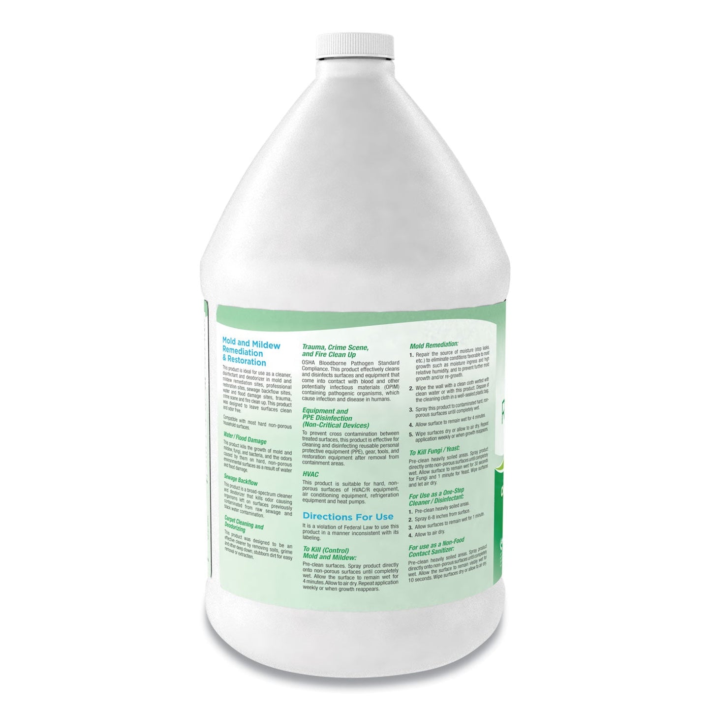 Diversey Restorox One Step Disinfectant Cleaner and Deodorizer, 1 gal Bottle, 4/Carton