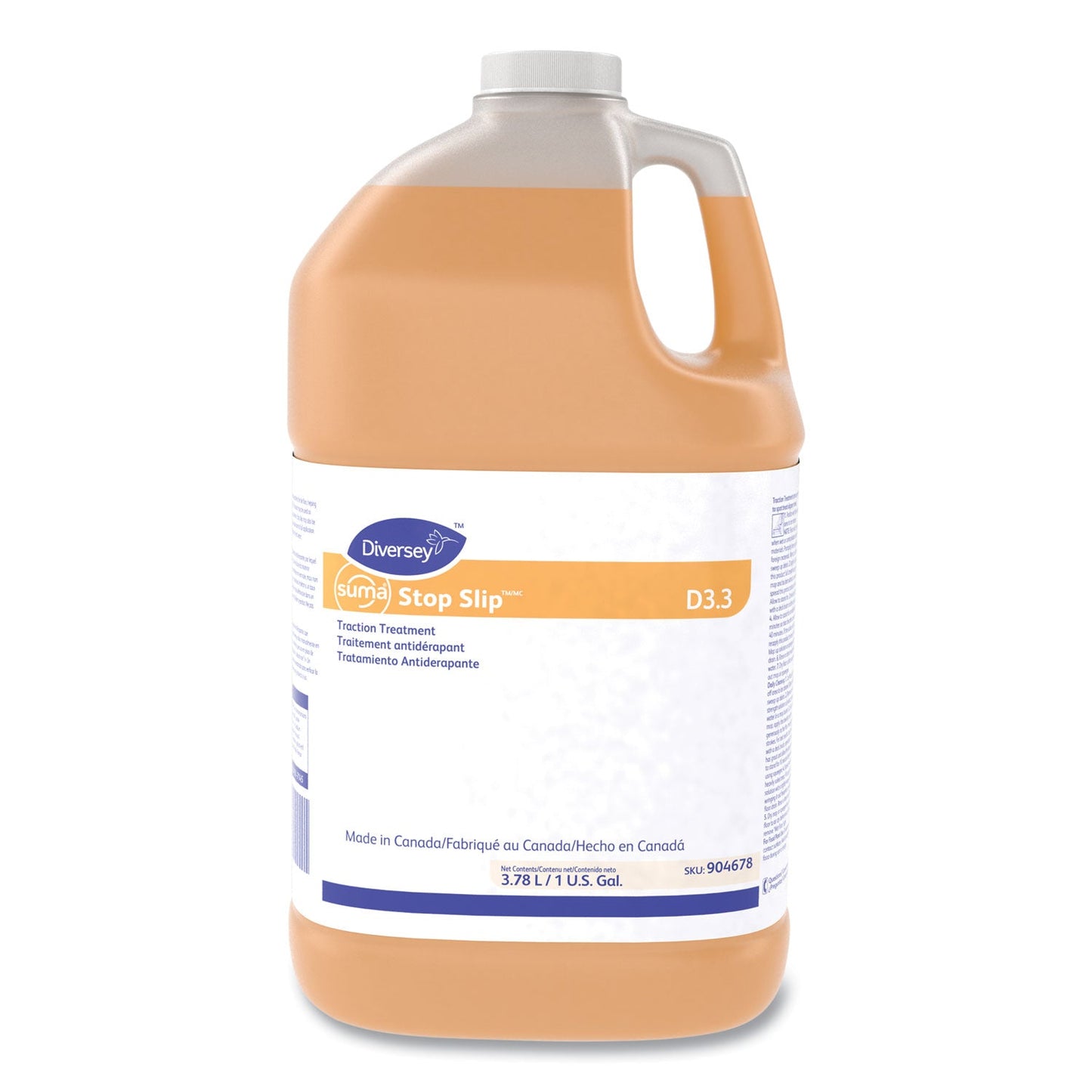 Diversey Suma Stop Slip Traction Treatment, Unscented, 1 gal Bottle, 4/Carton