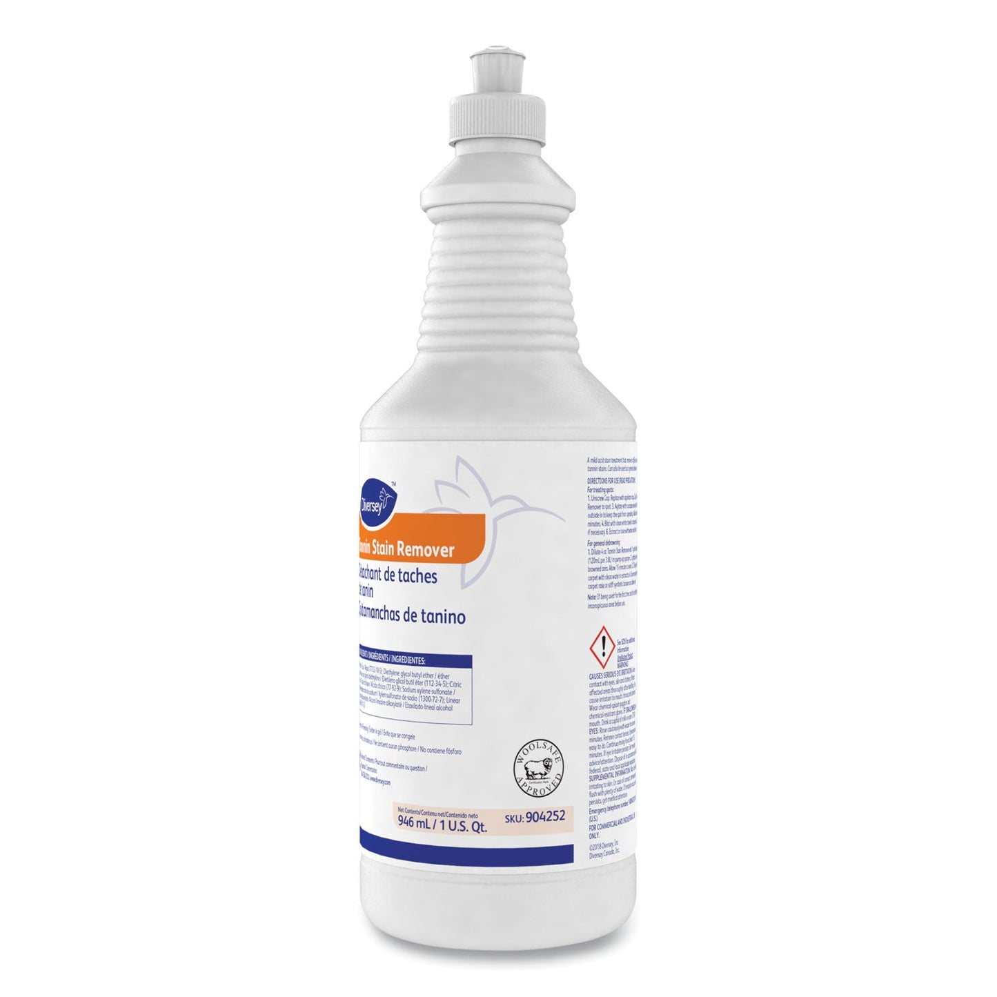 Diversey Tannin Stain Remover, 32 oz Bottle, Fruity, 6/CT