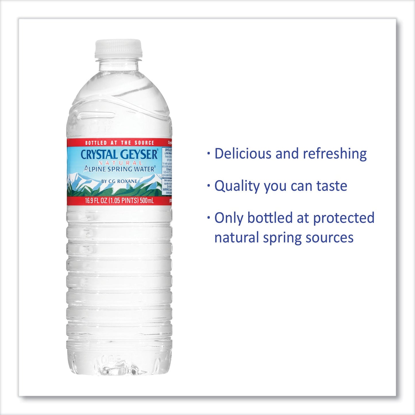Crystal Geyser Alpine Spring Water, 16.9 oz Bottle, 35/Case, 54 Cases/Pallet