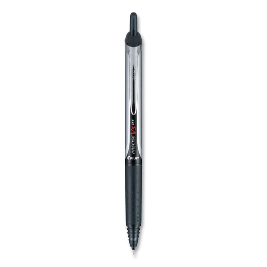 Pilot Precise V5RT Roller Ball Pen, Retractable, Extra-Fine 0.5 mm, Black Ink, Black Barrel, 30/Pack