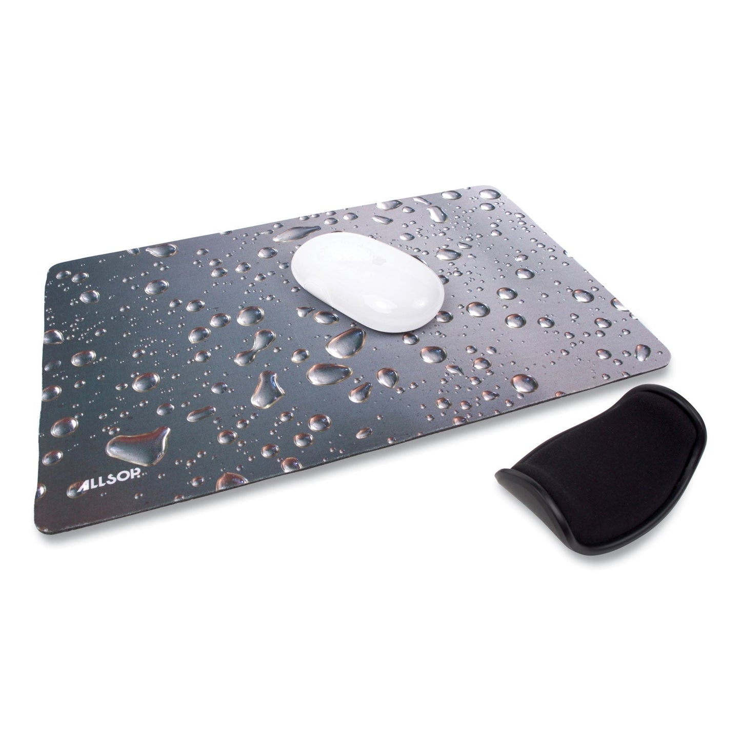 Allsop Wrist Assist Memory Foam Ergonomic Wrist Rest, 6 x 6.5, Black