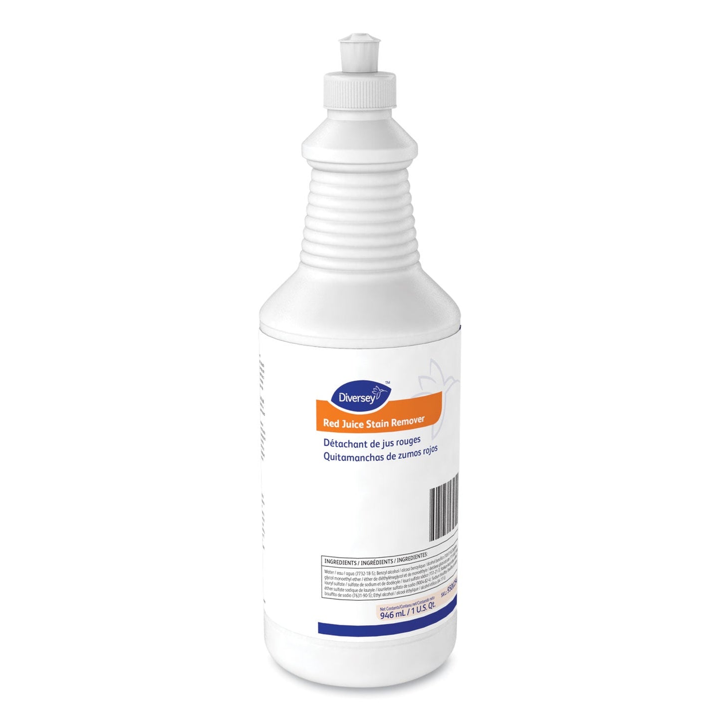 Diversey Red Juice Stain Remover, 32 oz Bottle, 6 Bottles/Carton