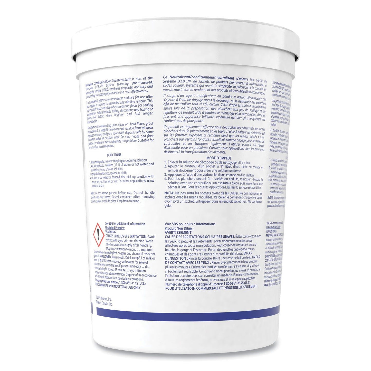 Diversey Floor Conditioner/Odor Counteractant, Powder, 0.5 oz Packet, 90/Tub, 2/Carton