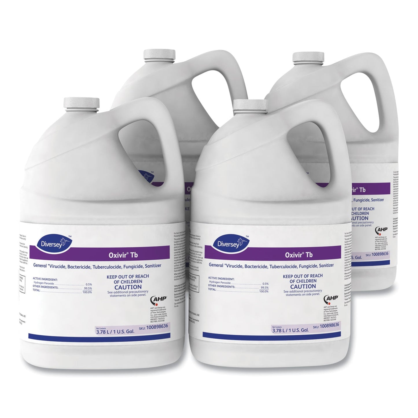 Diversey Oxivir TB, Natural Cherry Almond Scent, 3.78 L Container, 4/Carton
