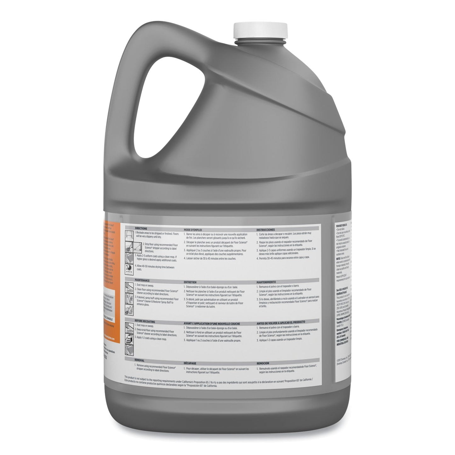 Diversey Floor Science Easy Apply Floor Finish, Ammonia Scent, 1 gal Container, 4/Carton