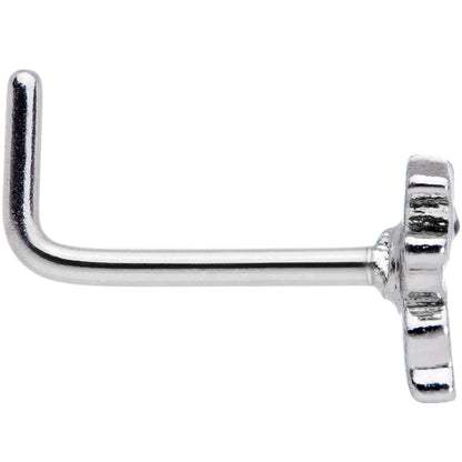 20G 7mm Happy Ghost Halloween L Shaped Nose Ring
