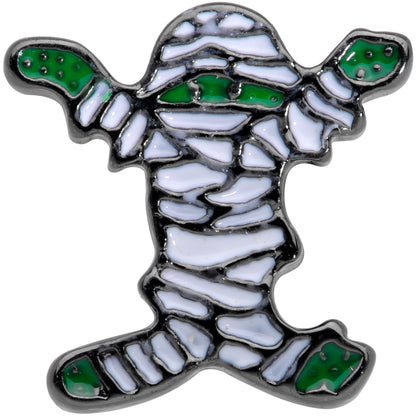 16G 5/16 Black Green Mummy Halloween Labret Monroe Tragus