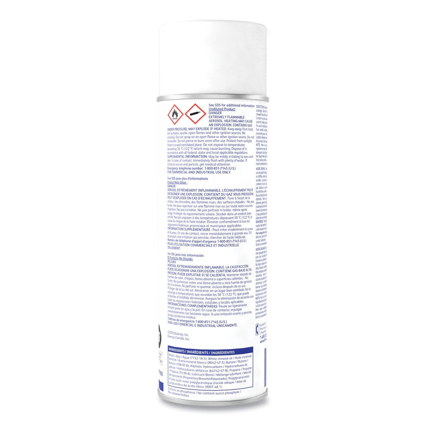 Diversey Deep Gloss Stainless Steel Maintainer, 16 oz Aerosol Spray, 12/Carton