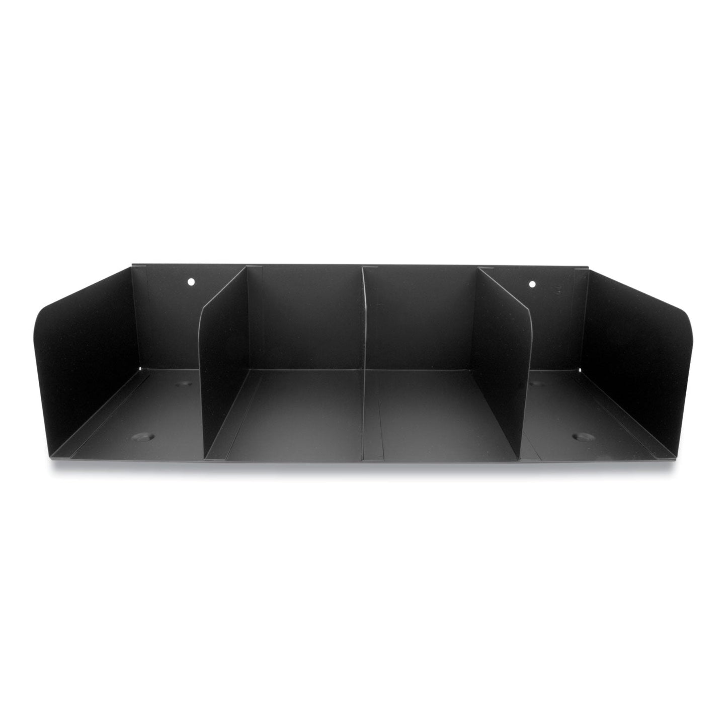 CONTROLTEK Trays, 4 Compartments, 16 x 8 x 4, Heavy Gauge Steel, Black