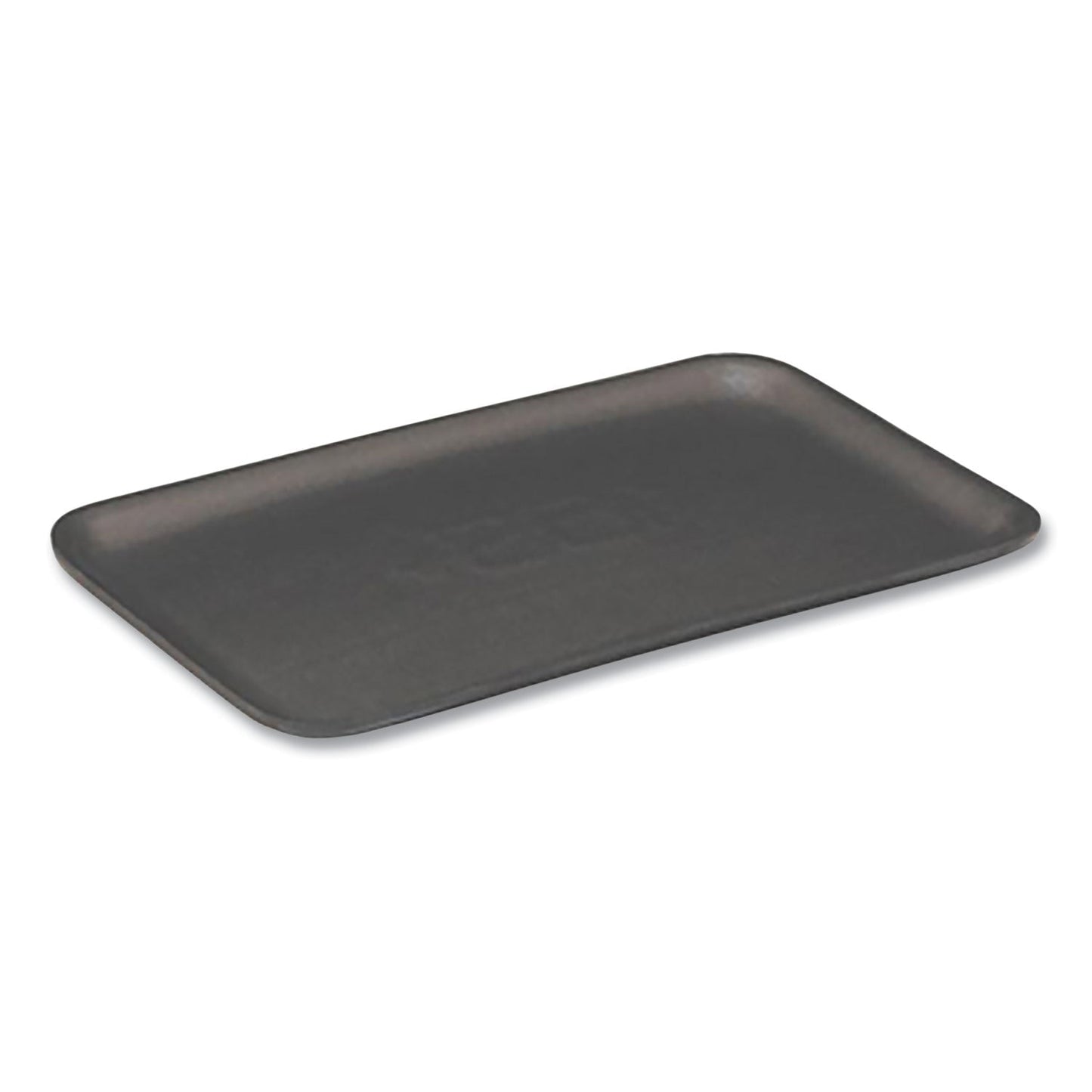 Pactiv Evergreen Supermarket Tray, #7S, 5.63 x 14.16 x 0.67, Black, Foam, 250/Carton
