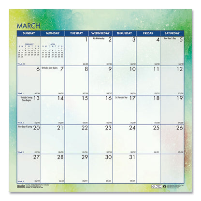 House of Doolittle Recycled Cosmos Tent Calendar, Cosmos Artwork, 6 x 6, White/Blue/Multicolor Sheets, 2023