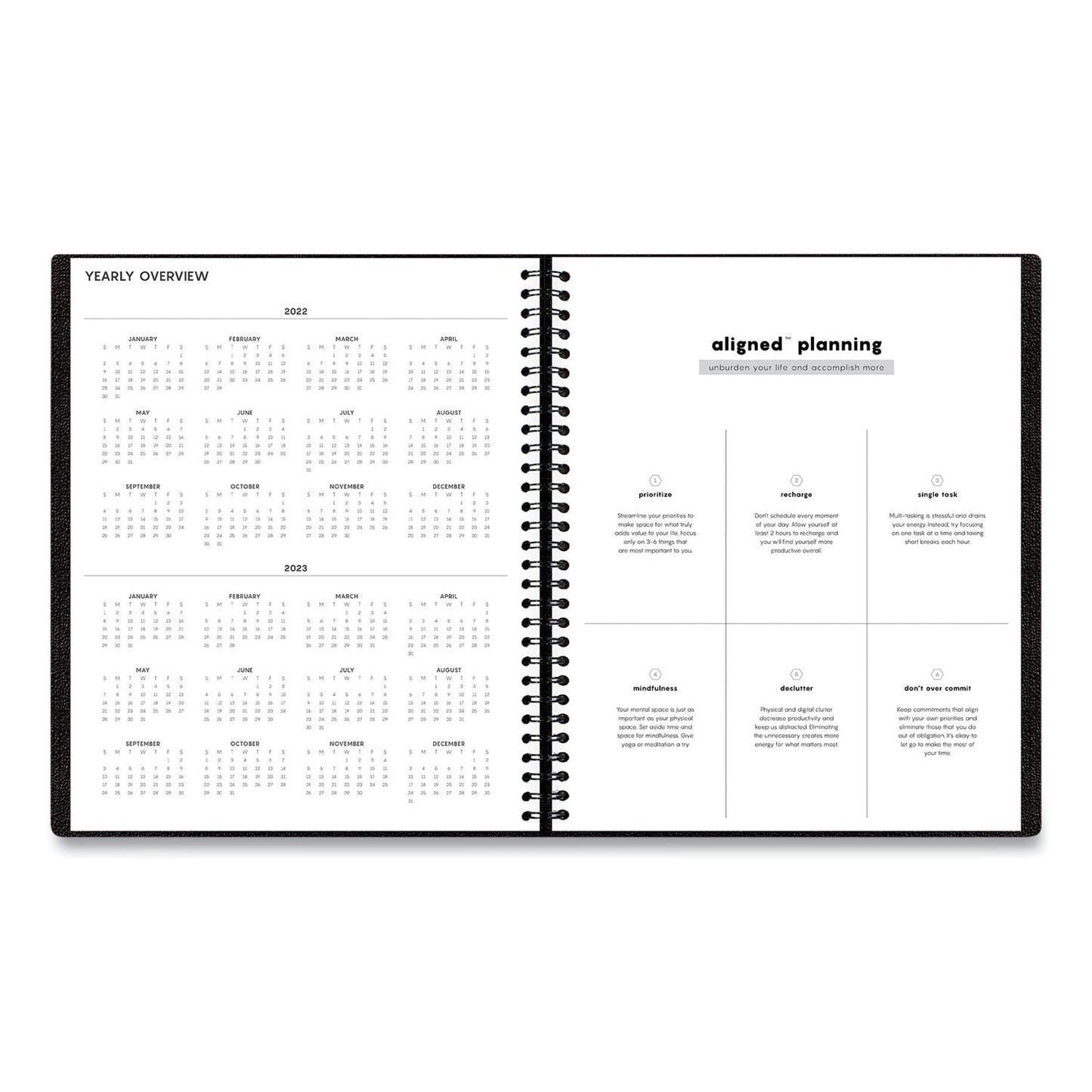 Blue Sky Aligned Monthly Planner with Built-In Pocket Page, 11 x 9, Black Cover, 12-Month (Jan to Dec): 2023