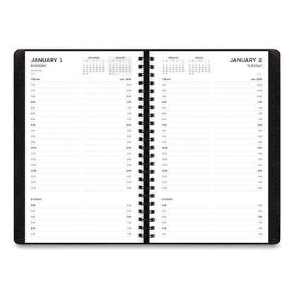 Blue Sky Aligned Daily Appointment Planner, 8 x 5, Black Cover, 12-Month (Jan to Dec): 2023