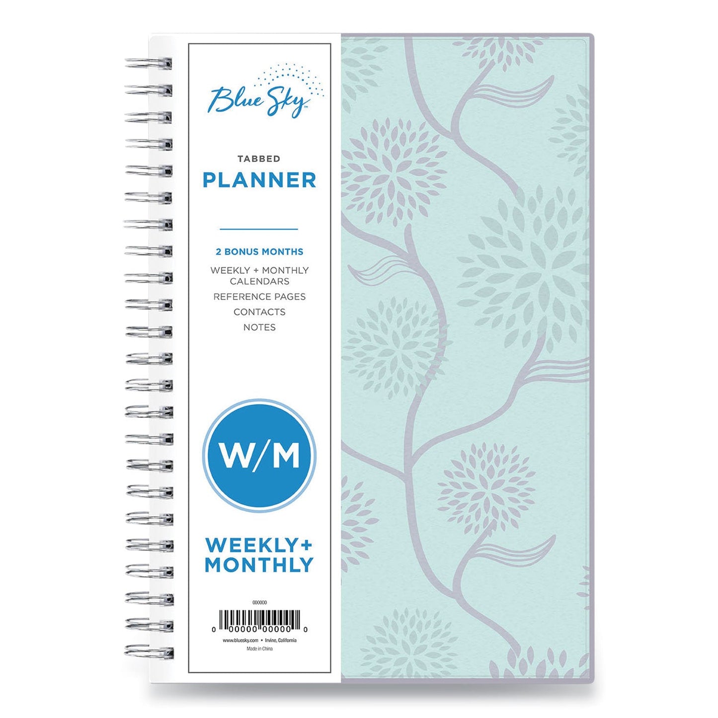 Blue Sky Rue Du Flore Weekly/Monthly Planner, Rue Du Flore Artwork, 8 x 5, Jade/Lavender Cover, 12-Month (Jan to Dec): 2023