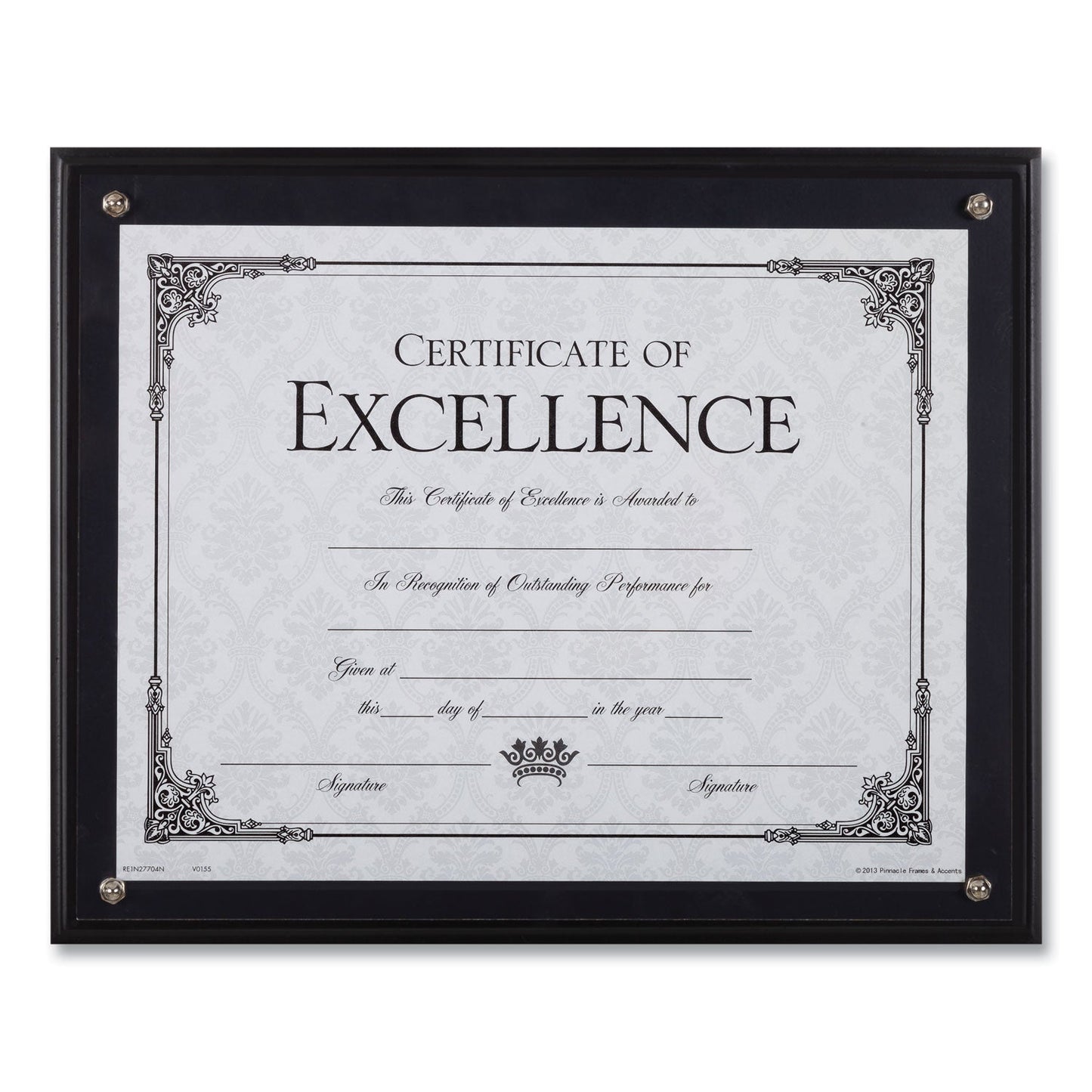 DAX Award Plaque, Wood/Acrylic Frame, Up to 8.5 x 11, Black