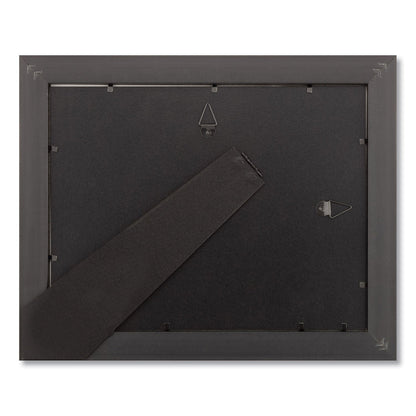 DAX Desk/Wall Photo Frame, Plastic, 8.5 x 11, Rosewood/Black