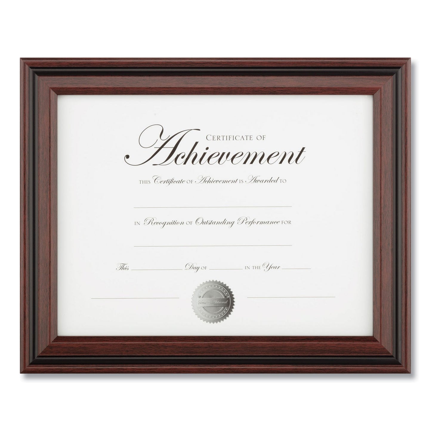 DAX Desk/Wall Photo Frame, Plastic, 8.5 x 11, Rosewood/Black