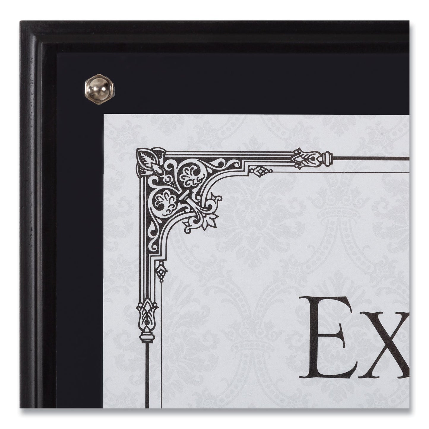 DAX Award Plaque, Wood/Acrylic Frame, Up to 8.5 x 11, Black