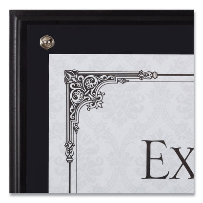 DAX Award Plaque, Wood/Acrylic Frame, Up to 8.5 x 11, Black