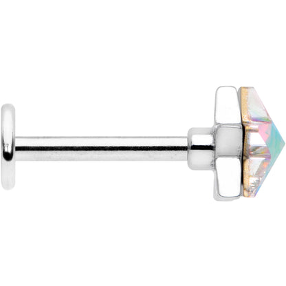 16G 5/16 Aurora Gem Simple Star Labret Monroe Tragus