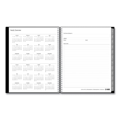 Blue Sky Enterprise Weekly Appointment Planner, Enterprise Formatting, 11 x 8.5, Black Cover, 12-Month (Jan to Dec): 2023
