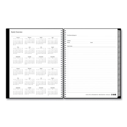 Blue Sky Enterprise Weekly/Monthly Planner, Enterprise Formatting, 11 x 8.5, Black Cover, 12-Month (Jan to Dec): 2023
